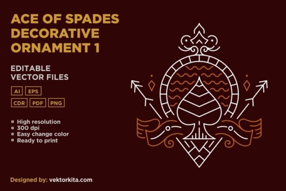 Ace of Spades Decorative Ornament 1: A Designer's Favorite