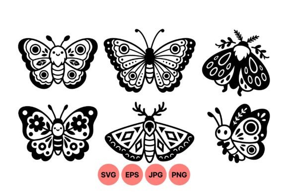 Adorable Decorative Butterfly Clipart for Modern Designs