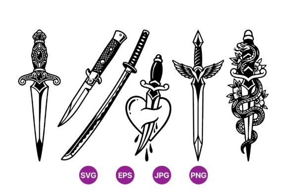 Bold & Edgy Sword Clipart: A Designer's Toolkit