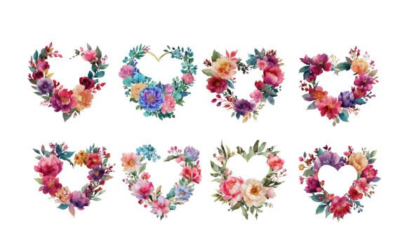 Bring Your Designs to Life with a Beautiful Flower Heart Set