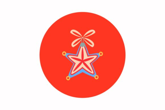 Christmas Decorative Lights Retro Star: A Festive Design Asset