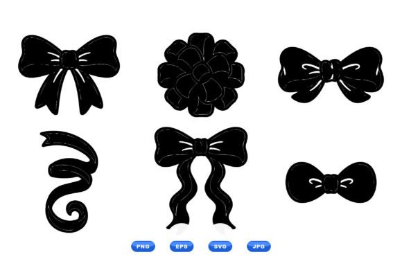 Decorative Bow Clipart Collection: Elevating Design with Elegant Minimalism