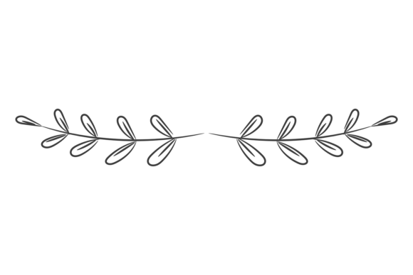Decorative Divider Branch Leaf Black Sk: A Modern Design Essential