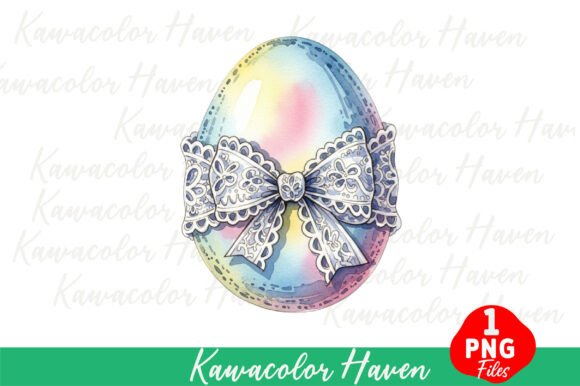 Decorative Easter Egg with Bow: Your Go-To Clipart for Spring Projects