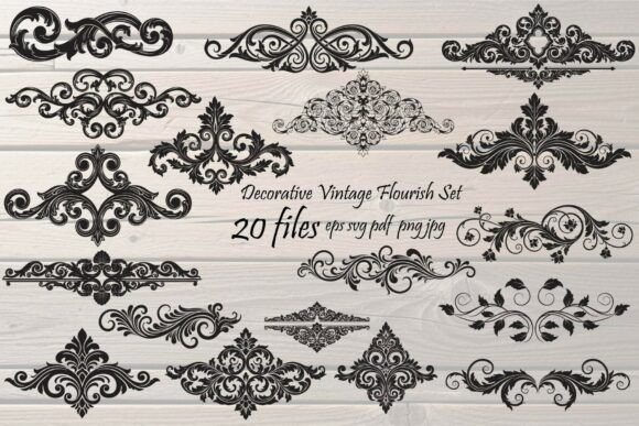 Elevate Your Projects with a Decorative Vintage Flourish Bundle