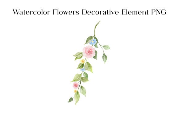 Embrace Nature: The Watercolor Flowers Decorative Element PN