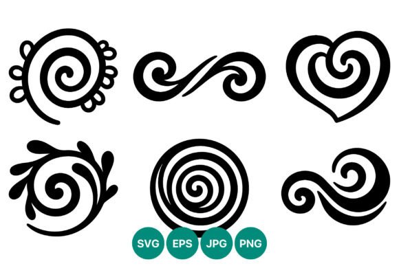 Exploring the Bold Impact of Black Spiral Swirl Decorative Elements