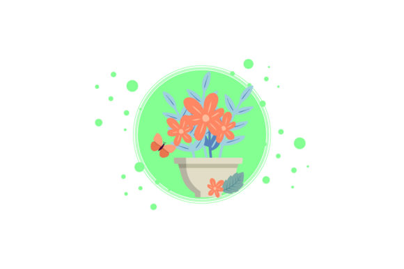 Flowers Decorative Flower Pot Bubble: A Creative Asset for Designers