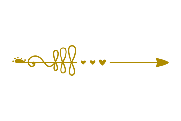 Golden Decorative Arrow: A Vintage Divider with Timeless Appeal