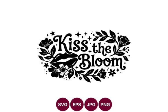 Kiss the Bloom Floral Lips Decorative: A Bold Choice for Creative Projects