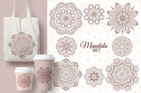 Mandala Set: Round Decorative Ornaments for Creative Projects