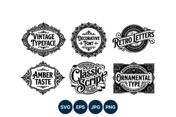 Timeless Appeal: Vintage Decorative Font Retro Letters