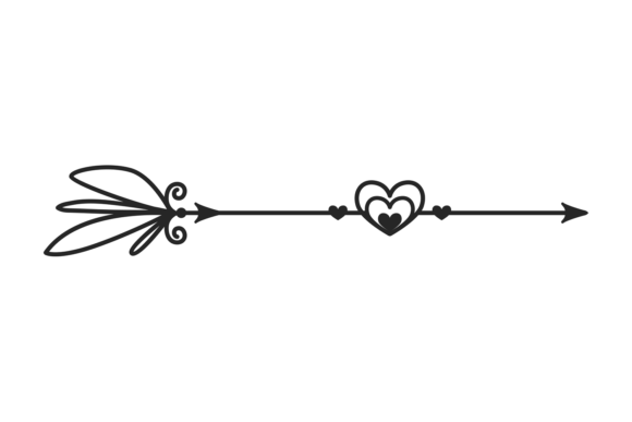 Vintage Hand Drawn Arrow: A Decorative Retro Divider for Your Designs